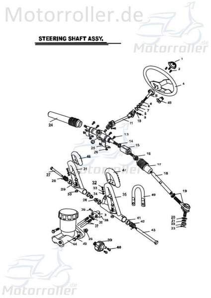 PGO Buchse Pedal Bugrider 250 Hülse Distanzhülse 250ccm 4Takt Motorroller.de Lagerbuchse Distanz-Hülse Distanzbuchse Passhülse Passbuchse Buggy