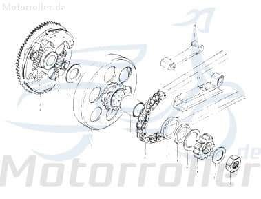 Sundiro XDZ 50 TA Gleitschiene 50ccm 2Takt D1E41FM04.1-00 Motorroller.de unten Gleitführung 1E40QMB Scooter Ersatzteil Service Inpektion Direktimport