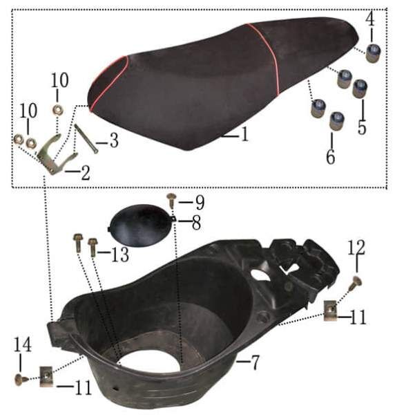 Bolzen Jonway Galactica 2.0 RC 50 Gewindebolzen 2130801-3 Motorroller.de Stehbolzen Zapfen Gewindestift Arretierbolzen Stiftschraube Gewinde-Stift