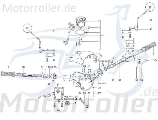 Griff Chrom passend links oder re Lenker SF542-0871