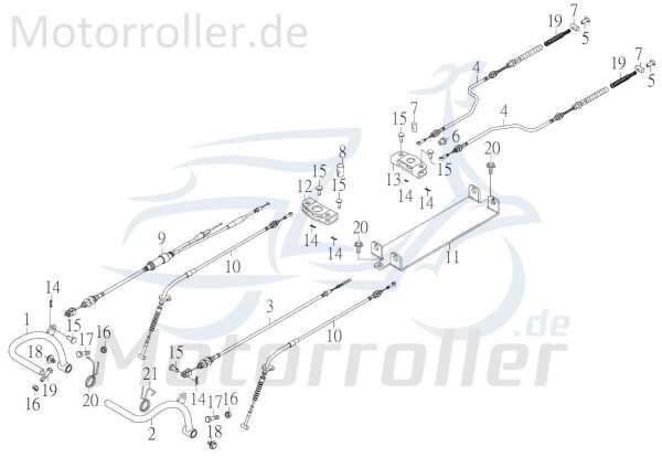 Kreidler F-Kart 170 Bremszugaufhängung 170ccm 4Takt 61863-MUS-00 Motorroller.de Verteiler hinten vorne 170ccm-4Takt Ersatzteil Service Inpektion