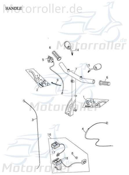 Adly Fun Cruiser FC 20 Halterung 50ccm elektro 53172-165-000 Motorroller.de Arretierung Haltebügel Halteblech Befestigungshalter Halte-Blech Scooter