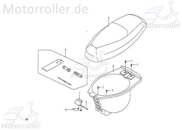 SMC Bundschraube Helmfach Rex Cruiser 125 125ccm 4Takt Motorroller.de Maschinenschraube Flanschschraube Flansch-Schraube Maschinen-Schraube Motorrad