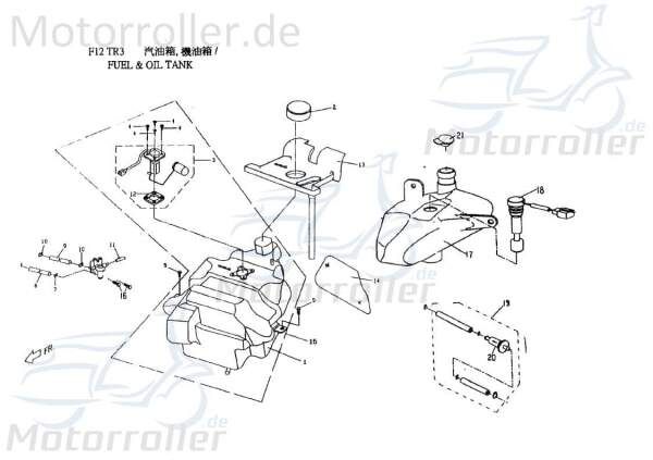 PGO Gummiunterlage Wasserschutz TR3 50 Mofa Gummimatte 4Takt C1701020000 Motorroller.de Gummidichtung Gummiplatte PGO C1 125ccm-4Takt Dreiradroller