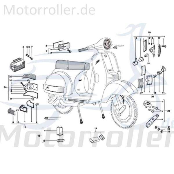 Blinker hinten rechts Kreidler STAR Deluxe 4S 125 LML 720292 Motorroller.de Signalleuchte Blinklicht Blinkleuchte Fahrtrichtungsanzeiger Blinkleuchten