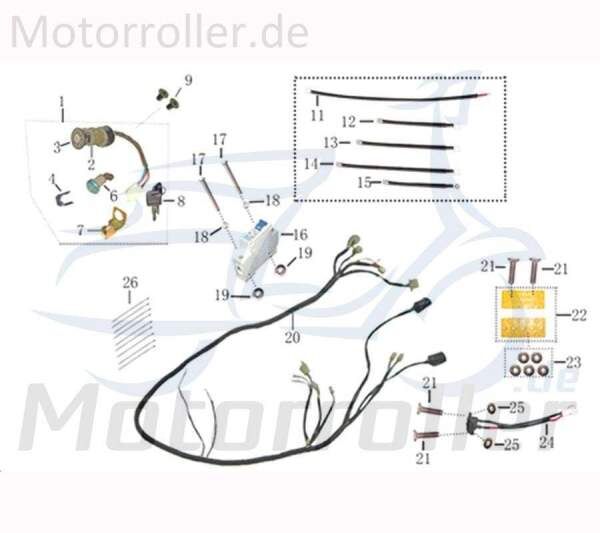 Sechskantmutter M3 weiß verzinkt Jonway 50ccm 9060803001-4 Motorroller.de Sicherungsmutter Flanschmutter Bundmutter 50ccm-elektro ElektroMokick