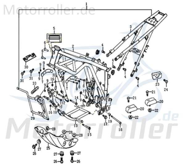 Kreidler DICE GS/SM 125 Pro Kettenschleifblock oben 781164 Motorroller.de Moped Ersatzteil Service Inpektion Direktimport