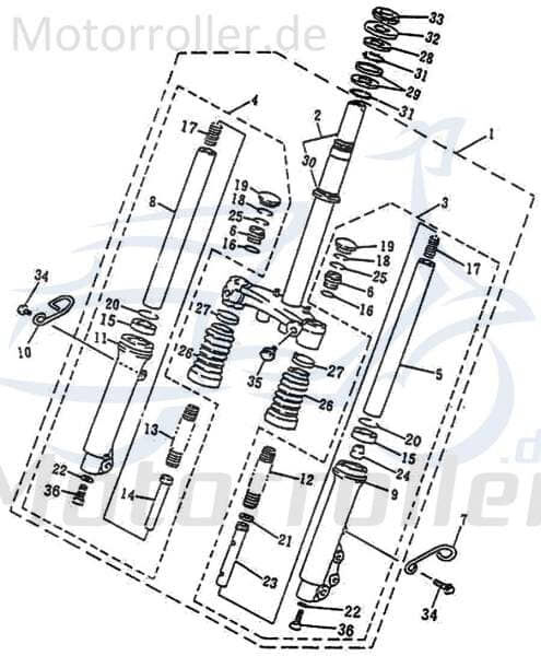 Gabelabdeckung links bis FIN 11945 Vordergabel 74225