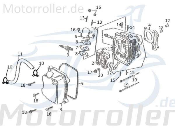 Kreidler F-Kart 170 Stehbolzen 170ccm 4Takt 94717-08030-C Motorroller.de Gewindestange Gewinde-Stange Gewindebolzen Stiftschraube Gewindestab Service