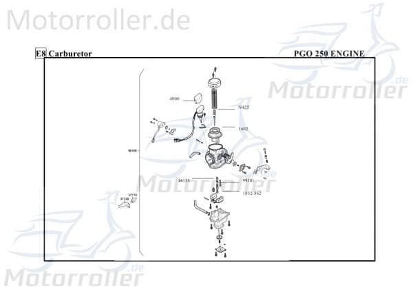 PGO Bugrider 250 Erhitzer Buggy 2Takt 250ccm 4Takt 37710-KGBG-E00.0 Motorroller.de PGO 50ccm-2Takt Ersatzteil Service Inpektion Direktimport