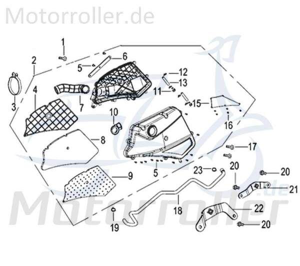 Kreidler Insignio 125 2.0 Luftfilter 125ccm 4Takt 49100T740002 Motorroller.de Luftfilterkasten Luft-Filter Luftfiltergehäuse Luftfiltermatte Scooter