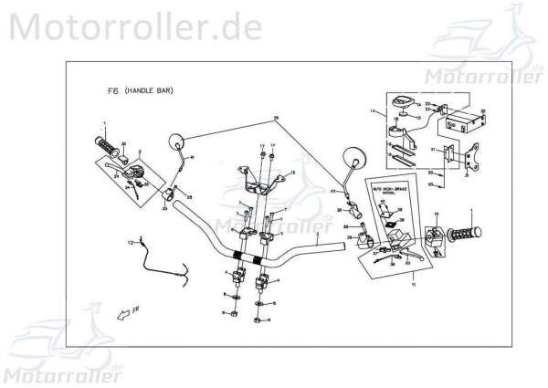 PGO Fixierhalter Tachometergehäuse X-RIDER 150 150ccm 4Takt Motorroller.de Tachhalter Tachogehäusehalter PGO 110ccm-2Takt Quad ATV X-RIDER 110 UTV