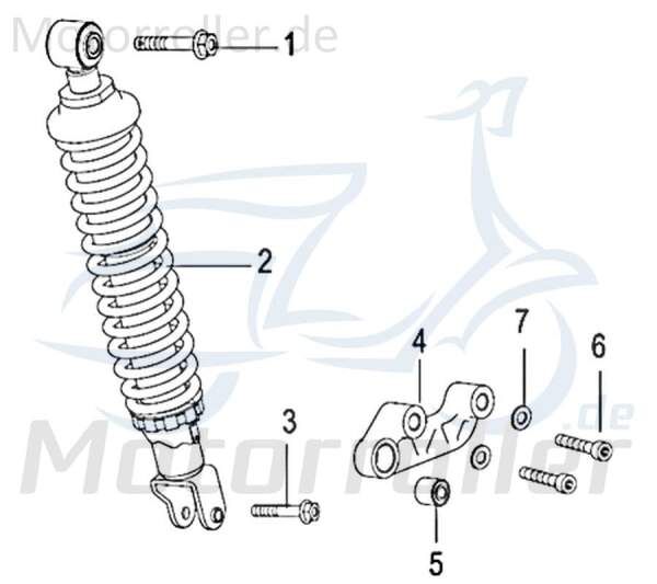 Kreidler Insignio 125 2.0 Schraube 125ccm 4Takt 750414 Motorroller.de M10x55mm Innensechskant-Schraube Innensechskantschraube Maschinenschraube