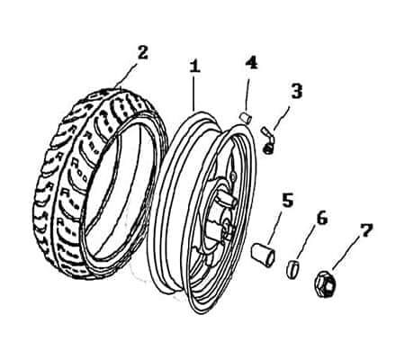 Hinterrad komplett Antriebsrad Heckrad 2040302-1