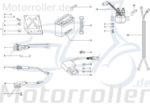 Batteriebehälter Kreidler STAR Deluxe 4S 125 Roller C-4714826 Motorroller.de Batteriebox Batteriekasten Batteriefach Akkubox 125ccm-4Takt Scooter