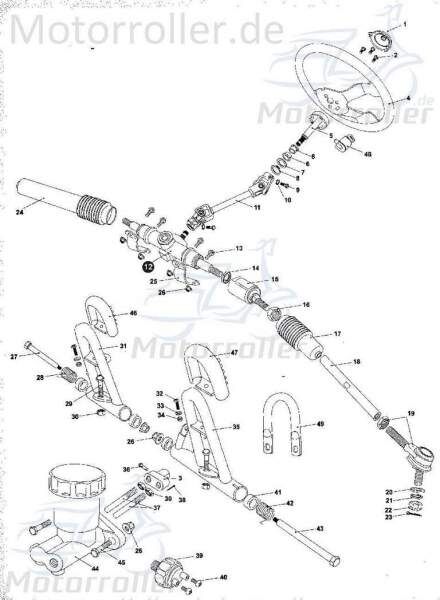 Tongjian Strassenbuggy 150 Spurstange 8.010.071 Motorroller.de Eppella ECM TBM Twister Hammerhead Wangye Kasea Buggy