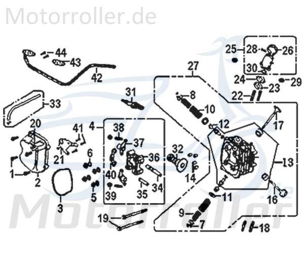 Kreidler Flory 125 Classic Einlassventil Motorroller 125ccm 4Takt 742028 Motorventil Zylinderventil Original Ersatzteil