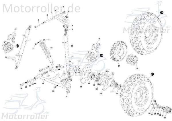 Reifen AT 19x7-8 TUBLESS 175/75-8 Tongjian Strassenbuggy 150 7.020.033 Buggyreifen Eppella ECM TBM Twister Hammerhead Wangye Kasea Buggy