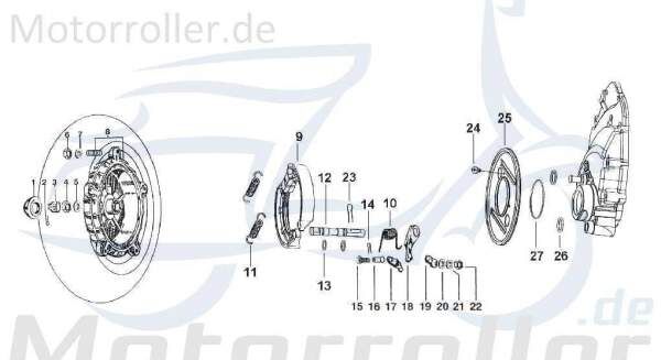 Kreidler STAR Deluxe 4S 200 Bremsnockenwelle 200ccm 4Takt 721060 Motorroller.de Bremse Bolzen 200ccm-4Takt Scooter LML Ersatzteil Service Inpektion