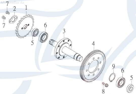 SMC Antriebsritzel Antriebszahnrad Differential 26422-GOO-00 Motorroller.de Antriebsrad Antriebritzel Antriebs-Ritzel Antrieba-Rad Antriebs-Zahnrad