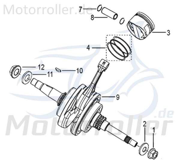 Kreidler Insignio 125 2.0 Unterlegscheibe 125ccm 4Takt 750075 Motorroller.de Distanzhalter U-Scheibe Washer Beilagscheibe Ausgleichsscheibe Scooter