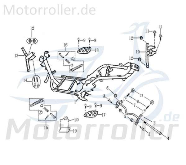 Bundschraube M6x50mm Rex Maschinenschraube Scooter 706109 Motorroller.de Flanschschraube Flansch-Schraube Maschinen-Schraube Bund-Schraube 50ccm-2Takt