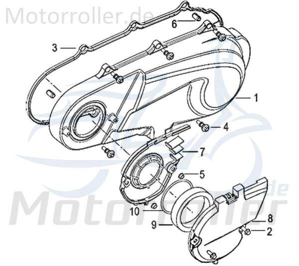 Kreidler Insignio 125 2.0 Variomatikdeckel Kreidler Insignio 125 2.0 169063000000 Motorroller.de schwarz B4 Getriebegehäusedeckel Variodeckel Scooter