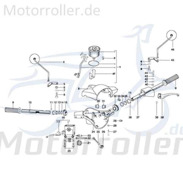 Rückspiegel rechts Spiegel Motorrad 125ccm 4Takt 720148