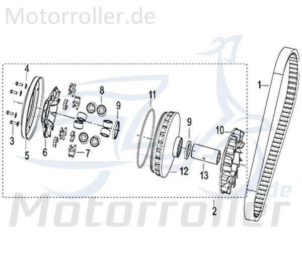 Kreidler Insignio 2.0 250 DD Keilriemen 250ccm 4Takt 209136000000 Motorroller.de Antriebsriemen CVT Zahnriemen Treibriemen V-Belt Keil-Riemen