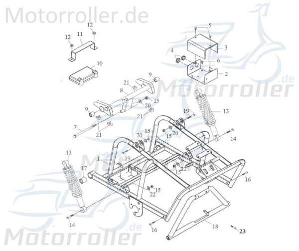 Adly Sechskantschraube M10x55mm Befestigung Quad 272ccm 4Takt Motorroller.de Halter Halterung Flachkopfschraube Sechskant-Schraube Bundschraube ATV