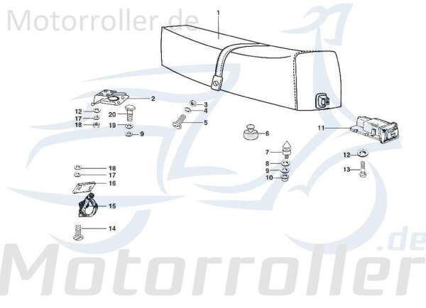 Schlossmechanik AGM-MOTORS Sitz Motorroller C-4714608