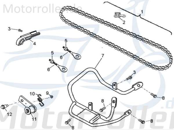 AEON Bundschraube Kettenspanner Overland 180 ATV 180ccm 4Takt Motorroller.de Maschinenschraube Flanschschraube Flansch-Schraube Maschinen-Schraube UTV