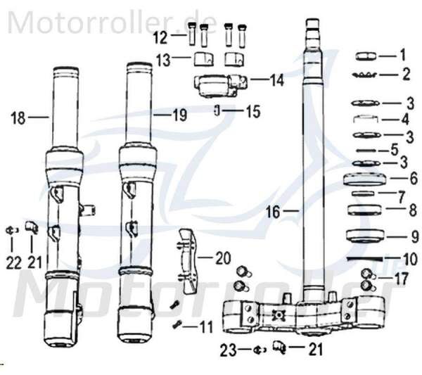 Kreidler Insignio 125 2.0 Zierblende 125ccm 4Takt 750219 Motorroller.de 125ccm-4Takt Scooter Qingqi Ersatzteil Service Inpektion Direktimport