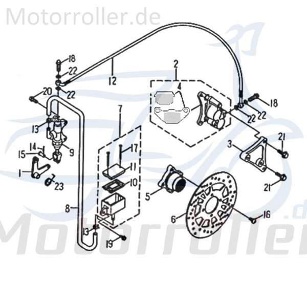 Bremszug Hinterradbremse für Bremssattel hinten 94188