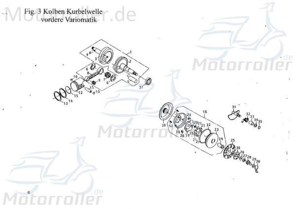 PGO Anschlagbolzen Star 50 Roller Scooter 50ccm 2Takt Motorroller.de 50ccm-2Takt Star 50 2 Ersatzteil Service Inpektion Direktimport