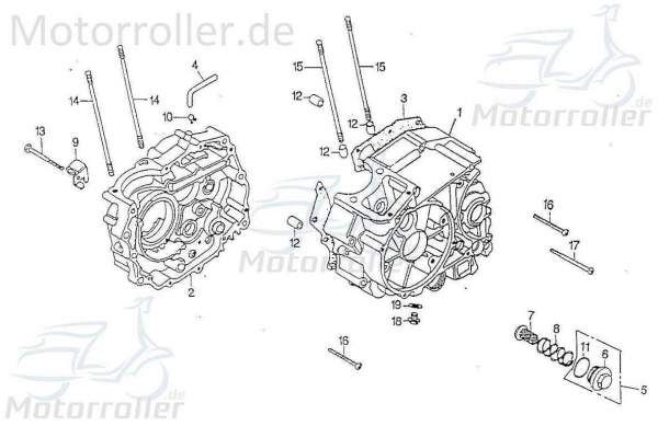 Getriebegehäuse links / rechts Rex Chopper 125 125ccm 4Takt Motorroller.de nur paarweise lieferbar Kurbelgehäuse Getriebe-Deckel Getriebedeckel Moped