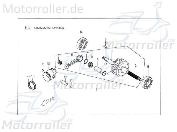 PGO Kolbenbolzenlager X-RIDER 110 Nadellager ATV 110ccm 2Takt Motorroller.de Koblenbolzenanlage 110ccm-2Takt Quad PMX 110 UTV Ersatzteil Service