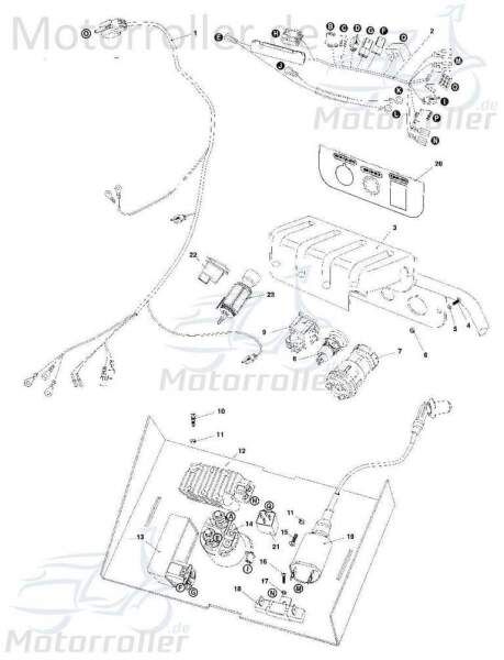 Motorstopschalter Tongjian Strassenbuggy 150 II 150ccm 4Takt Motorroller.de Ersatzteil Service Inpektion Direktimport