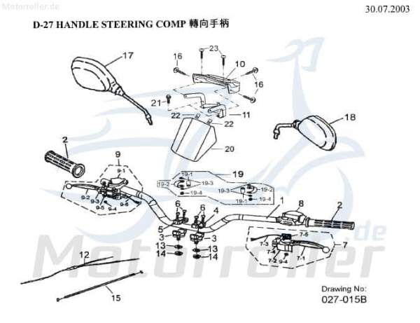 Aeon Cobra 320 Halter Befestigung 320ccm 4Takt 88130-131-00A Motorroller.de Halterung Haltebügel Halteblech Halte-Blech Halte-Bügel Quad ATV UTV