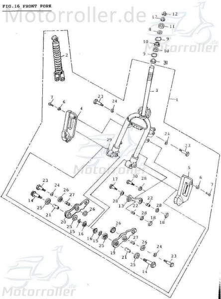 Adly AT 50 PT Halter Befestigung 50ccm 2Takt 51411-101-000 Motorroller.de Halterung Haltebügel Halteblech Halte-Blech Halte-Bügel Minarelli liegend