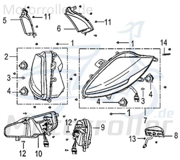 Blechschraube 4.8x16mm Jonway Insignio 250 DD Scooter 750432 Motorroller.de Kreuzschlitzschraube Kreuzschraube Blech-Schraube Treibschraube Kreidler