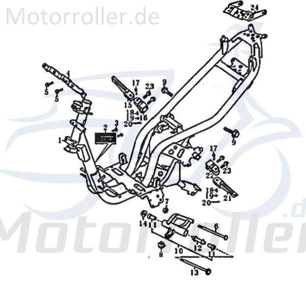 Jonway RMC-G 50 Rahmen Gestell Roller 125ccm 4Takt 83683 Motorroller.de Metallrahmen Fahrgestell Rahmenteil Grundgerüst Fahrzeugrahmen Fahrzeuggestell