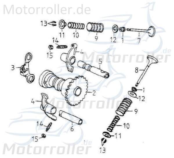 Adly Schwinghebel Kipphebel GK 125 komplett 125ccm 4Takt Motorroller.de Buggy Ersatzteil Service Inpektion Direktimport