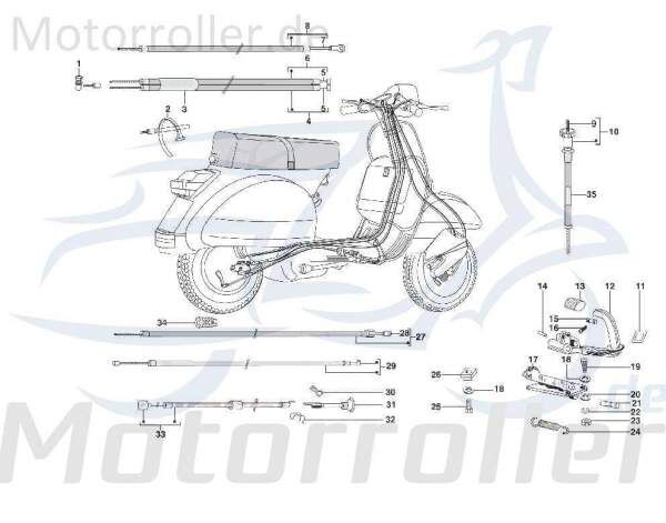 Bolzen Kreidler STAR Deluxe 4S 125 Gewindebolzen SF554-1980 Motorroller.de Stehbolzen Zapfen Gewindestift Arretierbolzen Stiftschraube Gewinde-Stift