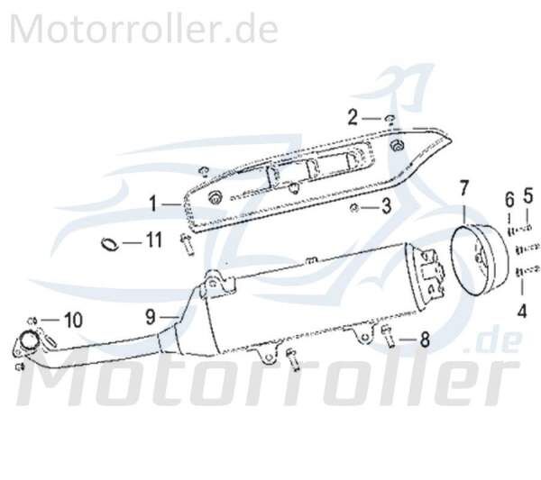 Kreidler Insignio 250 DD 2.0 Krümmerdichtung 750680 Auspuffdichtung Motorroller Scooter 4Takt 250ccm