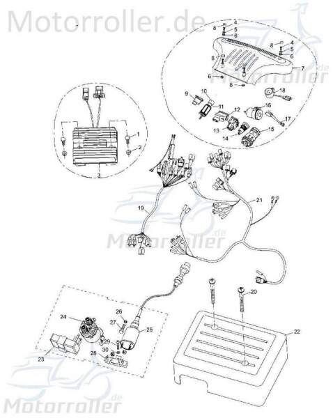 Schraube M6x30mm Eppella Strassenbuggy 250 I+II 4Takt BCB 523 Motorroller.de Bundschraube Maschinenschraube Flanschschraube Flansch-Schraube Service