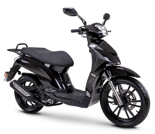 Motorroller Fighter 125 T-R schwarz Euro 5 Leichtkraftrad Scooter Großradroller