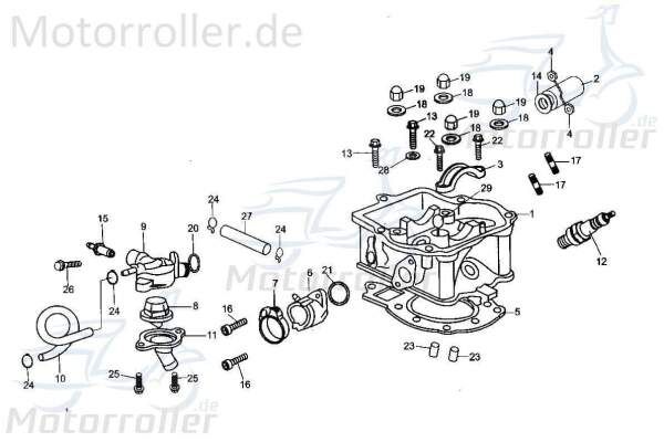 Bundschraube Tongjian Strassenbuggy 250 Sport 250ccm 4Takt Motorroller.de Maschinenschraube Flanschschraube Flansch-Schraube Maschinen-Schraube