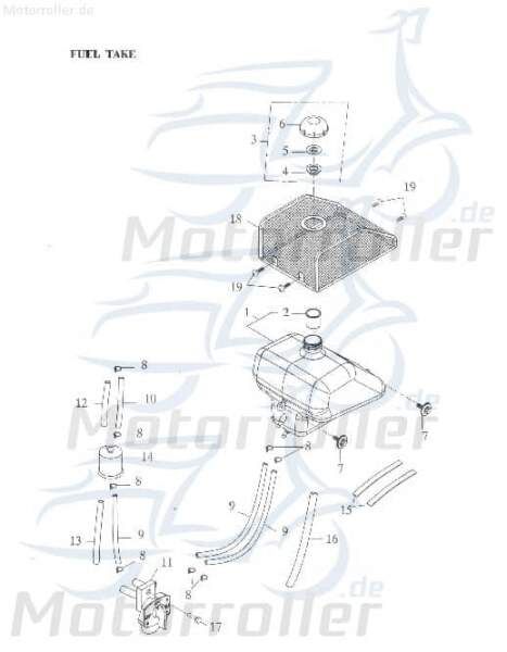 Adly Schlauch 4.8x8x120mm 320ccm GK 125 Leitung 125ccm 4Takt Motorroller.de Gummischlauch Zuleitung Plastikschlauch Ableitung 125ccm-4Takt Buggy