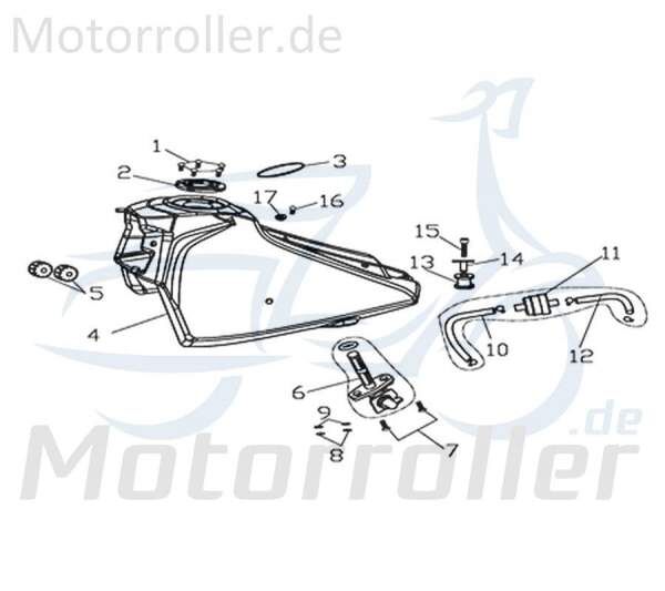 CPI Supermoto 125 DD Tankauflage 125ccm 4Takt Y9B-52012-00-00 Motorroller.de vorne Gummi 125ccm-4Takt Motorrad CPI Moped Ersatzteil Service